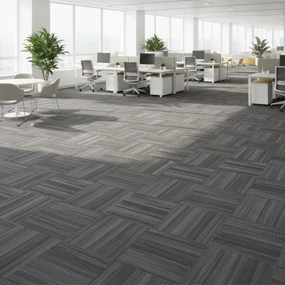 Petgrow Commercial Carpet Tiles PVC Back,20" x 20" -22 Tiles,60 Sq Ft