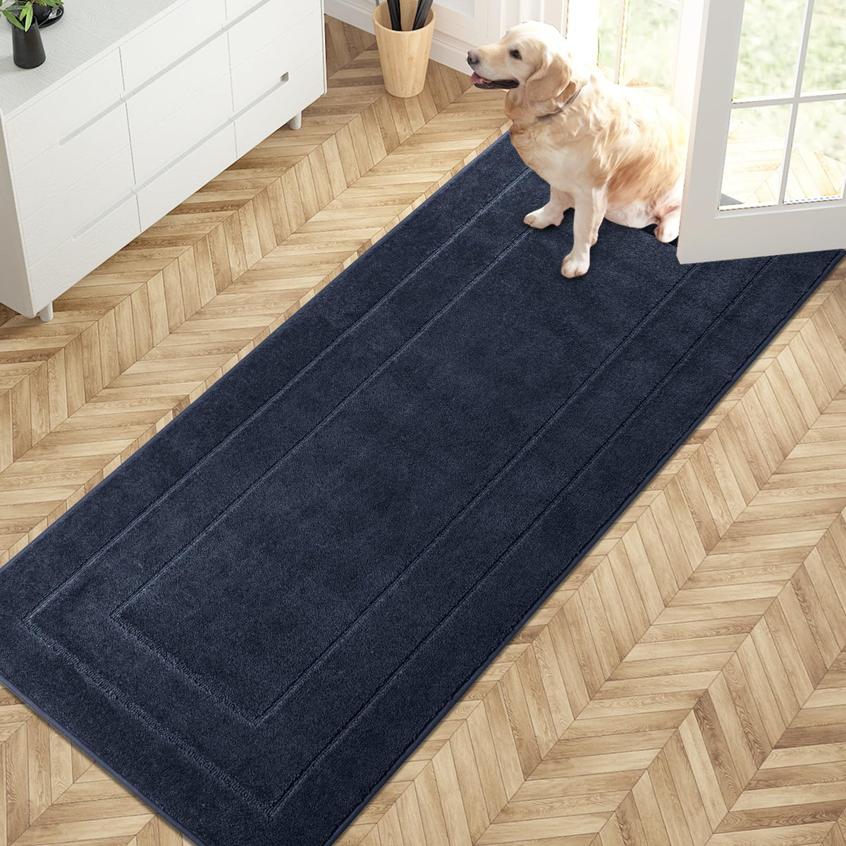 PURRUGS Dirt Trapping Door Mat Indoor Entrance, 20" x 31.5", Beige
