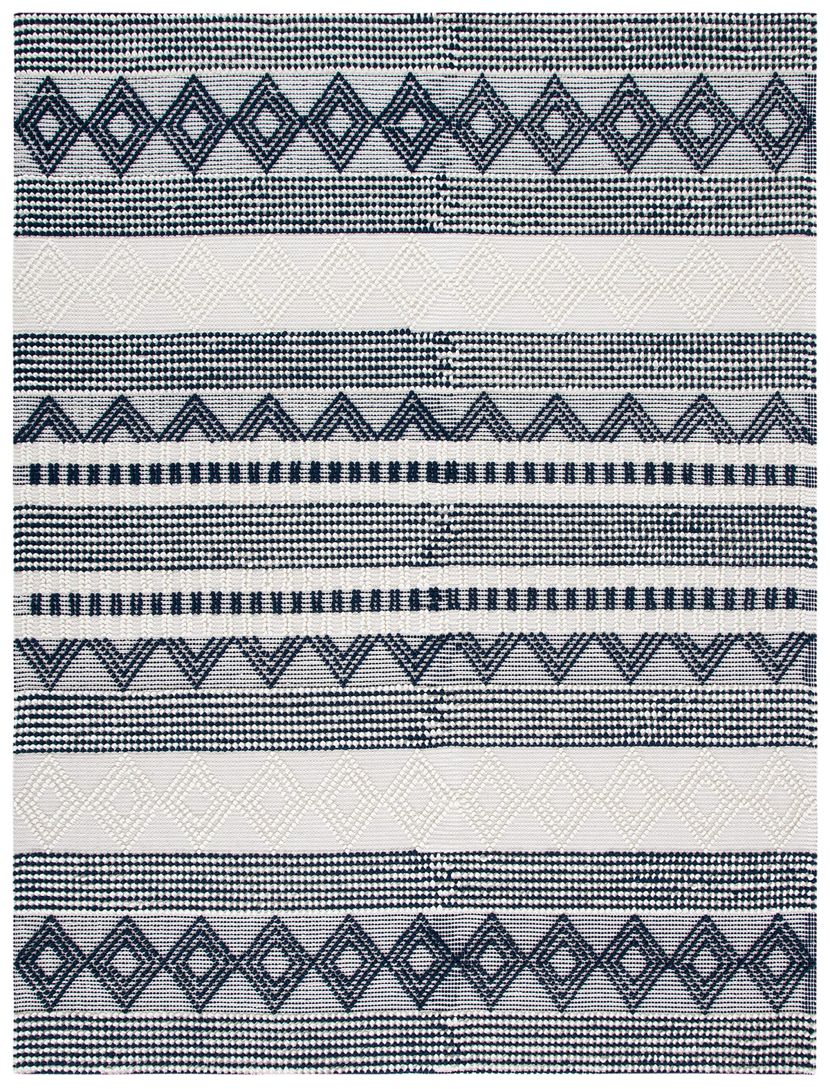 SAFAVIEH Natura Wool Area Rug 3'x5', Soft Plush Boho Grey & Ivory NAT102A
