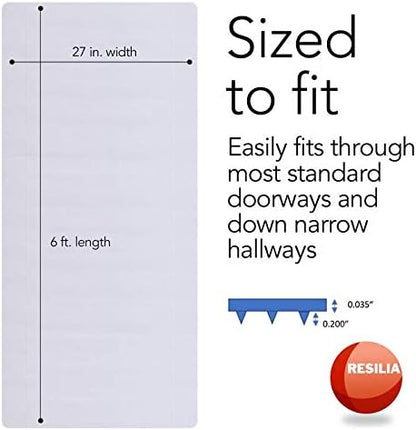 RESILIA Deep-Pile Carpet Runner - Plastic Vinyl Carpet & Rug Protector, Waterproof Clear Vinyl Floor Runners, 27 Inches Wide x 6 Feet Long, Made in The USA