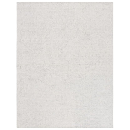 SAFAVIEH Micro-Loop Collection Area Rug - 5' Square, Light Grey & Ivory, Handmade Wool, Ideal for High Traffic Areas in Living Room, Bedroom (MLP537F)