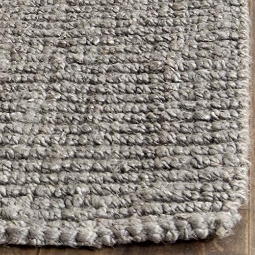 SAFAVIEH Natural Fiber Area Rug 4x6, Jute Knotted Light Grey NF447G