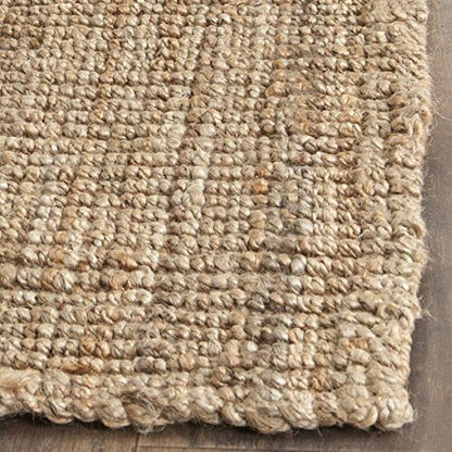 SAFAVIEH Natural Fiber Area Rug 8x10, Jute Knotted Large Natural NF447A