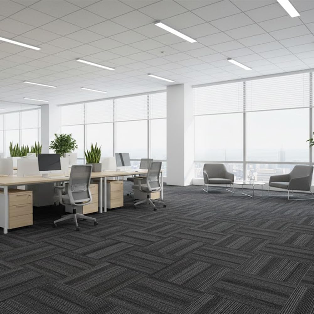 Petgrow Commercial Carpet Tiles PVC Back,20" x 20" -22 Tiles,60 Sq Ft