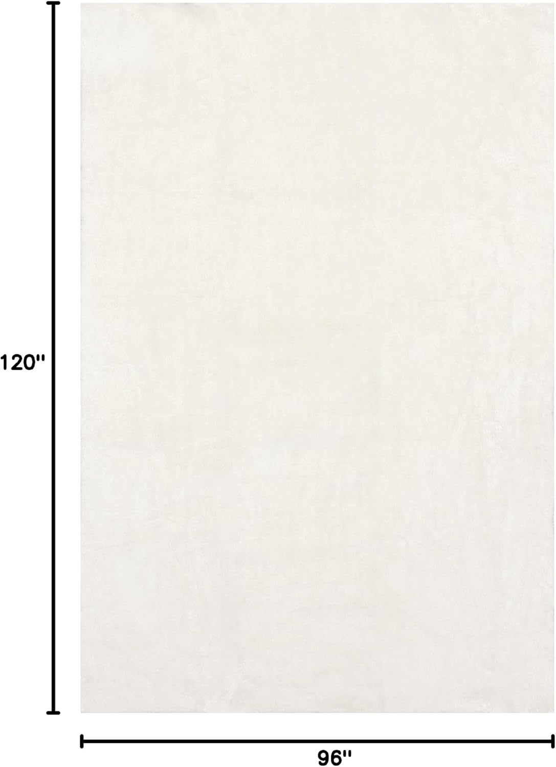 nuLOOM Loni Off White Solid Washable Area Rug, 8' x 10'