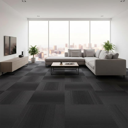 Petgrow Beige Living Room Carpet Tiles, 24" x 24", 18 Tiles, 72 sq ft
