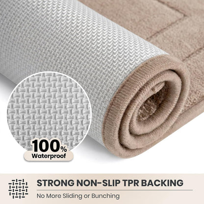PURRUGS Dirt Trapping Door Mat Indoor Entrance, 20" x 31.5", Beige
