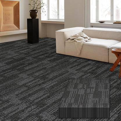 LITA Carpet Tiles Reusable 20" x 20" (50cm x 50cm) Squares Indoor/Outdoor 0.25" Pile Height Loop Pile, Non Slip Easy DIY Installation Peel and Stick Carpet Tile (Brown, 22 Pcs)