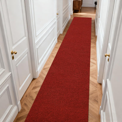 jxgzyy Red Runner Rug 2'11" x 9'10" with Scraper Pile for Outdoor, Garage
