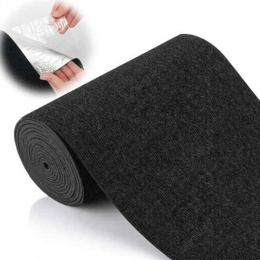 16 in x 20 ft Self Adhesive Marine Carpet, Boat Trailer Bunk Carpet with Soft Cut Pile 0.14" Thick Waterproof Boat Non Slide Carpets Roll for Indoor, Outdoor, Home, Patio, Porch, Deck(Black)