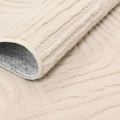 GENIMO Beige Rug 6x9 Washable Area Rugs for Living Room, Soft High Low Pile