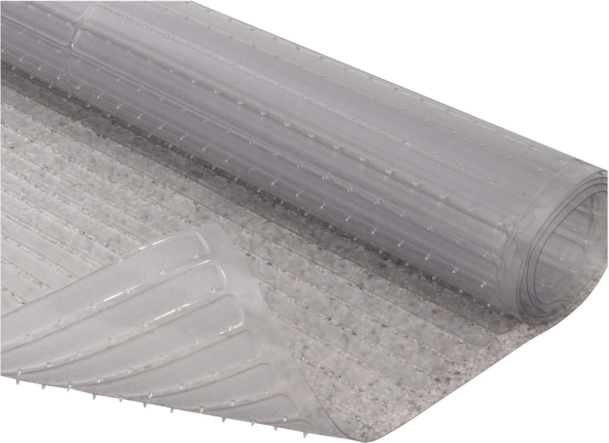 RESILIA Deep-Pile Carpet Runner - Plastic Vinyl Carpet & Rug Protector, Waterproof Clear Vinyl Floor Runners, 27 Inches Wide x 6 Feet Long, Made in The USA