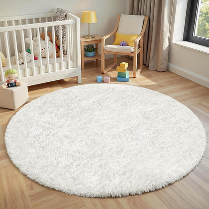 8x10 Area Rug for Living Room,Black Fluffy Shag Non-Slip Bedroom Rugs