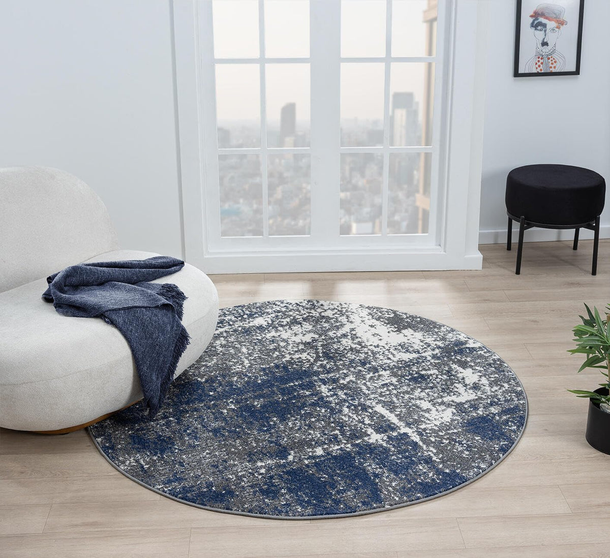 Keen Home Design Abstract Non-Shedding Area Rug, Soft Thick Pile, 10x14