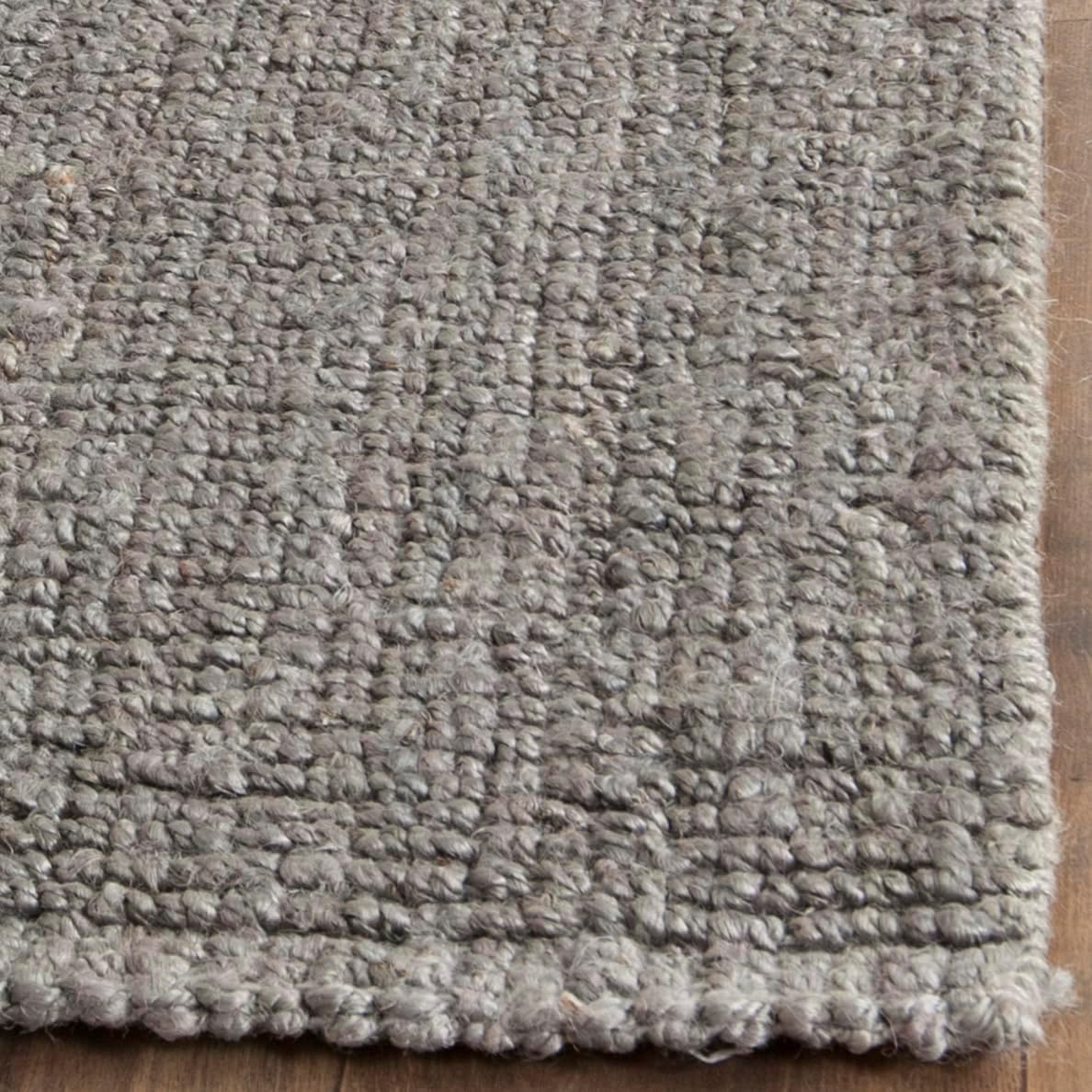 SAFAVIEH Natural Fiber Area Rug 4x6, Jute Knotted Light Grey NF447G