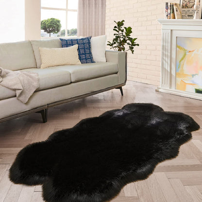 ORINOVA White Faux Sheepskin Shag Fur Runner Rugs for Living Room Bedroom Fluffy Washable Furry Area Rug 2x6 Nursery Rug Teen Room Décor