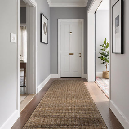 Beverly Rug Easy Jute Bordered Rug 10x14 Washable Large Indoor Outdoor Area Rugs for Living Dining Room Patio Office Stain Resistant Non Shedding Casual Indoor Outside Carpet 10 x 14 Off-White