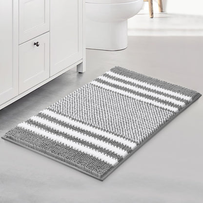 BSICPRO Bathroom Rugs Sets 2 Piece, Modern Bath Mat 20"x47"+20"x32", Blue