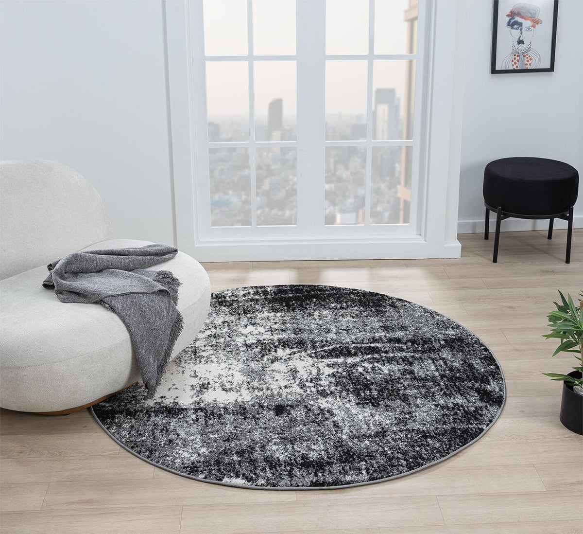 Keen Home Design Abstract Non-Shedding Area Rug, Soft Thick Pile, 10x14