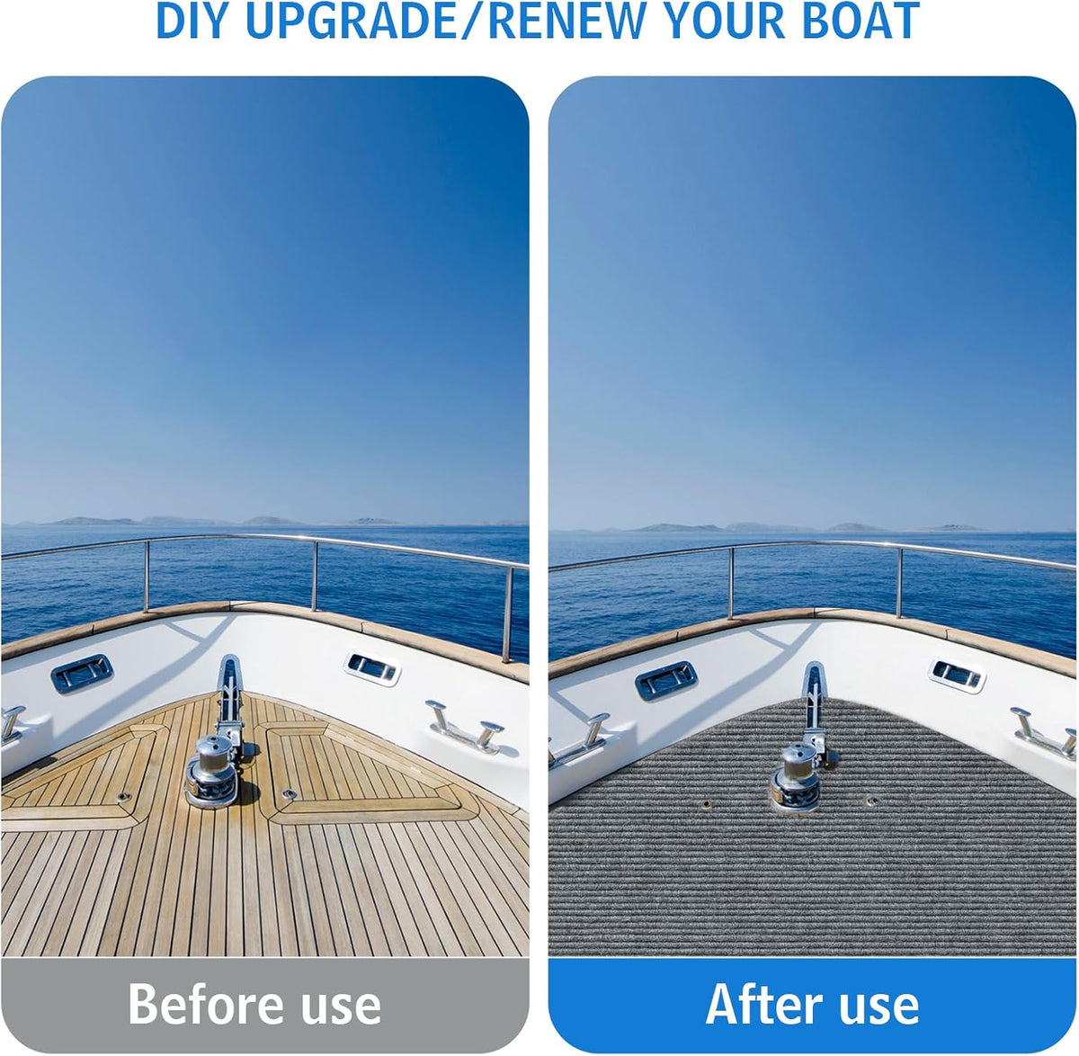 Self-Adhesive 1.9 ft x 7.8 ft Marine Carpet, Waterproof Boat Carpet, Suitable for Outdoor, Passageway, Indoor