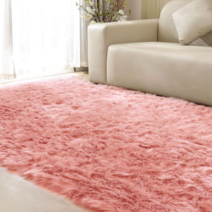 ORINOVA White Faux Sheepskin Shag Fur Runner Rugs for Living Room Bedroom Fluffy Washable Furry Area Rug 2x6 Nursery Rug Teen Room Décor