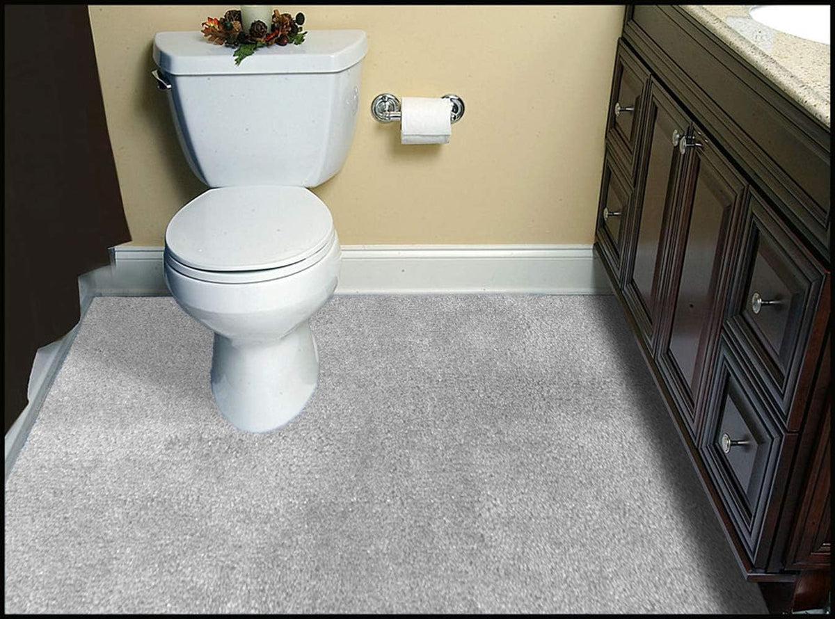 Garland Rug Room Size Bathroom Carpet 5 ft x 6 ft Platinum Gray – Soft, Plush, Absorbent, Quick-Dry, Durable Unbound Edges for Easy Cutting