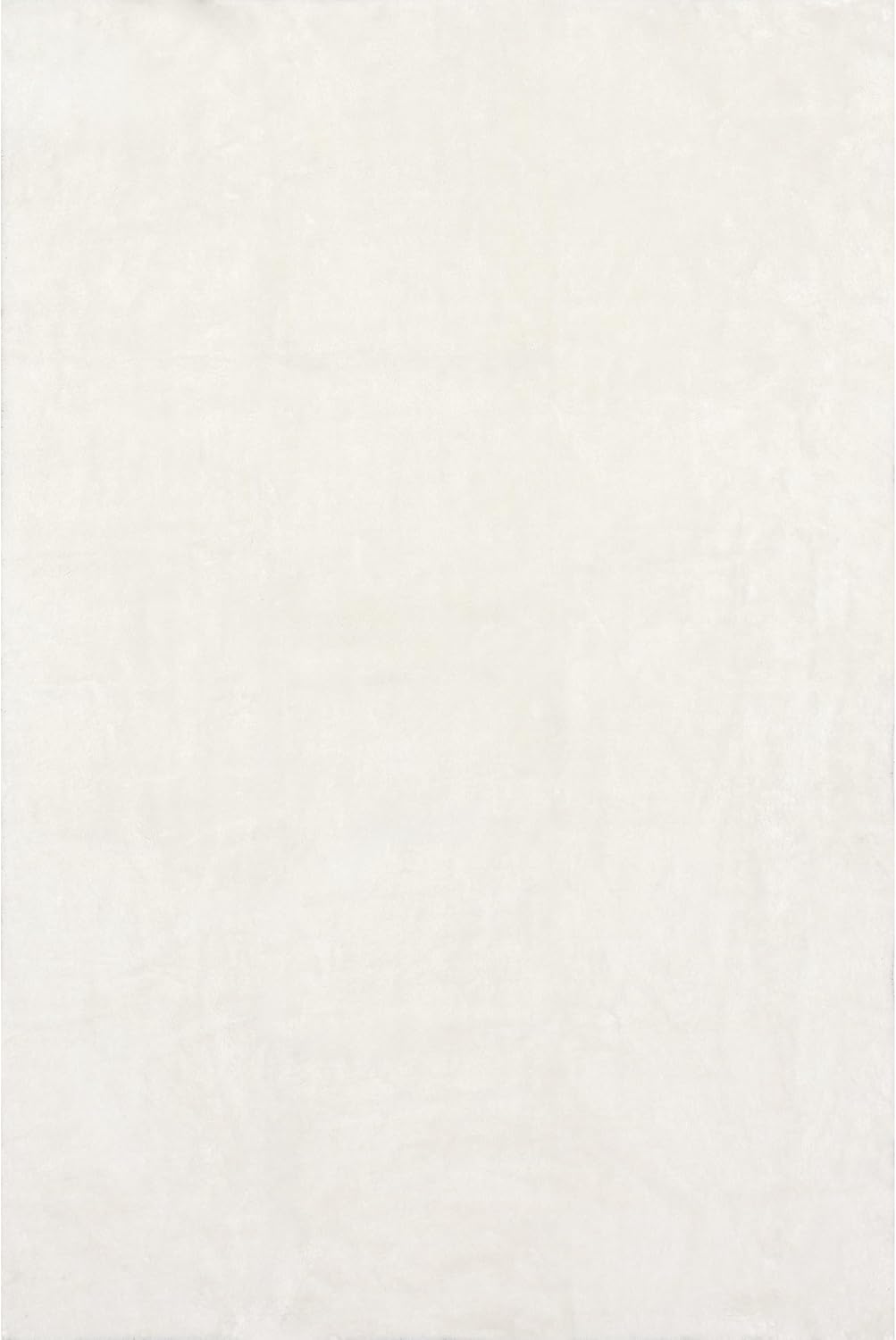 nuLOOM Loni Off White Solid Washable Area Rug, 8' x 10'