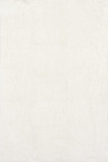 nuLOOM Loni Off White Solid Washable Area Rug, 8' x 10'
