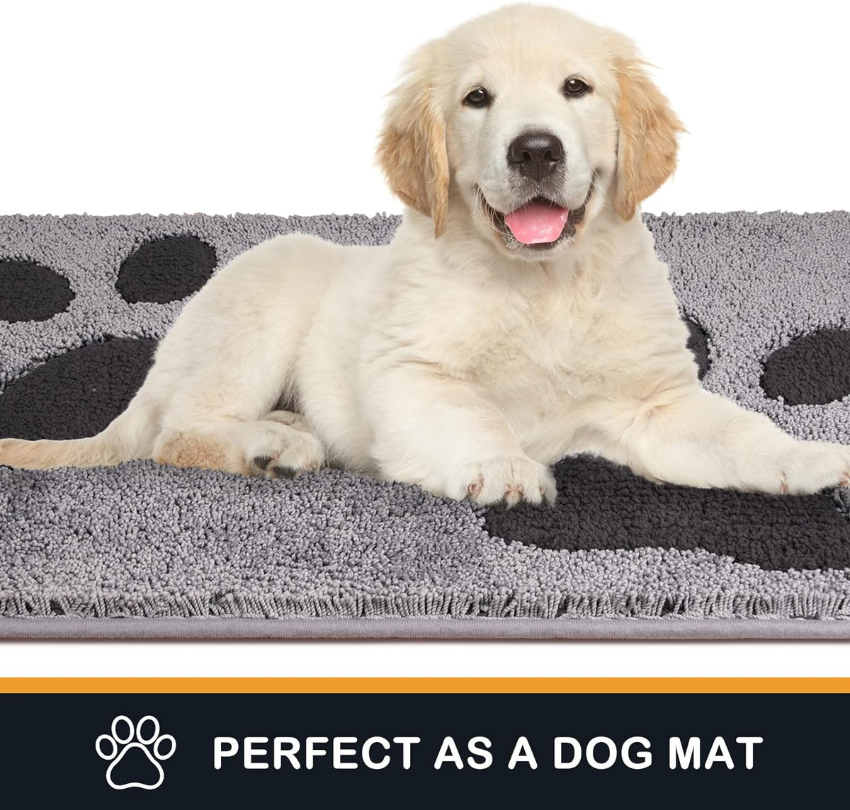 PURRUGS Dirt Trapping Door Mat Indoor Entrance, 32" x 47", Grey