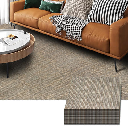 LITA Carpet Tiles Reusable 24" x 24" Squares Indoor/Outdoor 0.25" Pile Height Loop Pile, Non Slip Easy DIY Installation Peel and Stick Carpet Tile, Gray Polypropylene, (18 Tiles) (72 sqft/Box)