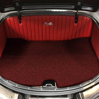 Automotive Loop Pile Carpet, Car Upholstery for Floor Mats, Trunk, Dashboard, Speaker Box, Door Panel, Replacement Carpeting for Vehicle Interior, Truck, Boat, 40”W (Red)