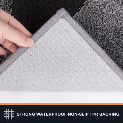 PURRUGS Dirt Trapping Door Mat Indoor Entrance, 32" x 47", Grey