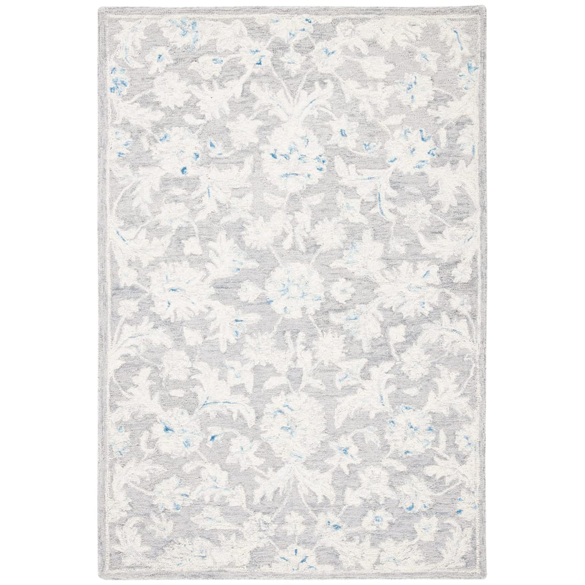 SAFAVIEH Micro-Loop Collection Accent Rug - 3' x 5', Grey & Ivory, Handmade Country Cottage Wool, Ideal for High Traffic Areas in Entryway, Living Room, Bedroom (MLP506F)
