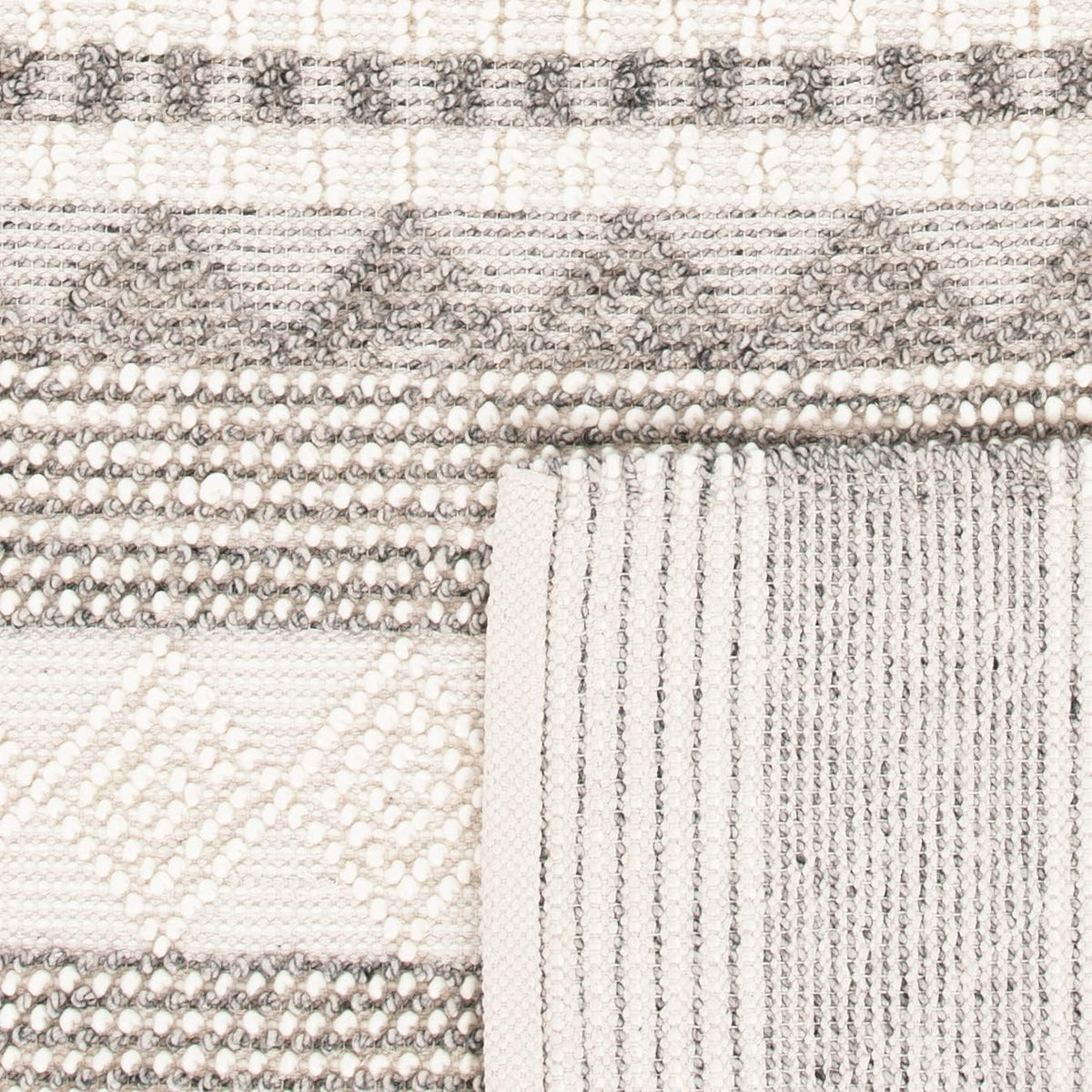 SAFAVIEH Natura Wool Area Rug 3'x5', Soft Plush Boho Grey & Ivory NAT102A