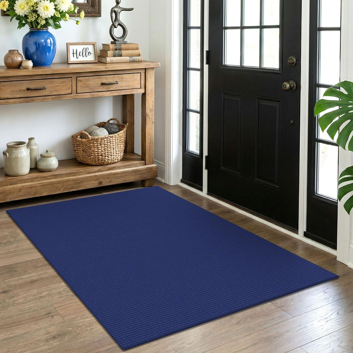 EARTHALL Woven Area Rug 3x5 Ft Washable Rugs for Entryway Braided Non Slip Rubber Backed Throw Rugs Door Mat Indoor Outdoor Entrance Cotton Carpet for Kitchen Foyer Front Door, Orange/Tan/Brown