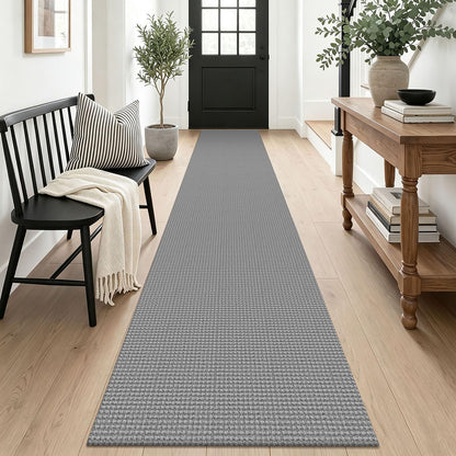 EARTHALL Woven Area Rug 3x5 Ft Washable Rugs for Entryway Braided Non Slip Rubber Backed Throw Rugs Door Mat Indoor Outdoor Entrance Cotton Carpet for Kitchen Foyer Front Door, Orange/Tan/Brown
