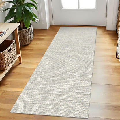 EARTHALL Washable Area Rug, Non Slip Entryway Rug, 4x6 Ft, Sand/Beige