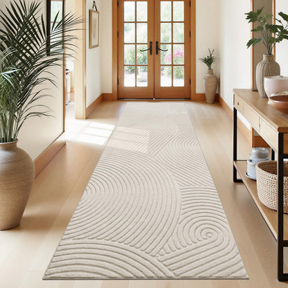 U'Artlines 5x7ft Washable Area Rug for Living Room, Beige