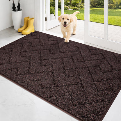 PURRUGS Dirt Trapping Door Mat Indoor Entrance, 32" x 47", Taupe