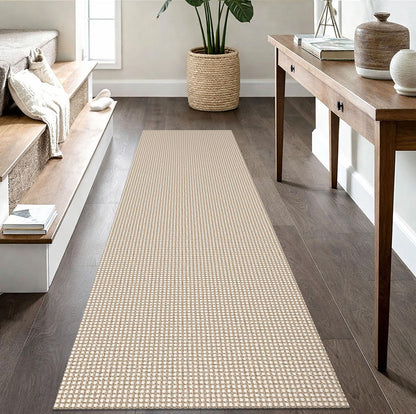 IOHOUZE Small Area Rug 2x3 Washable Woven Rugs for Entryway Non Slip Rubber Backed Front Door Rugs Indoor Doormat Throw Rug Floor Carpet for Entrance Kitchen, Cream/Beige