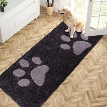 PURRUGS Dirt Trapping Door Mat Indoor Entrance, 32" x 47", Grey