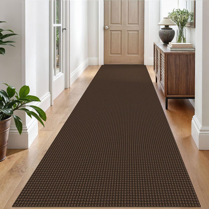EARTHALL Woven Area Rug 3x5 Ft Washable Rugs for Entryway Braided Non Slip Rubber Backed Throw Rugs Door Mat Indoor Outdoor Entrance Cotton Carpet for Kitchen Foyer Front Door, Orange/Tan/Brown