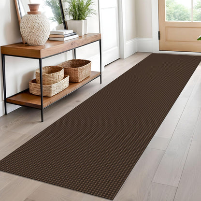 EARTHALL Woven Area Rug 3x5 Ft Washable Rugs for Entryway Braided Non Slip Rubber Backed Throw Rugs Door Mat Indoor Outdoor Entrance Cotton Carpet for Kitchen Foyer Front Door, Orange/Tan/Brown