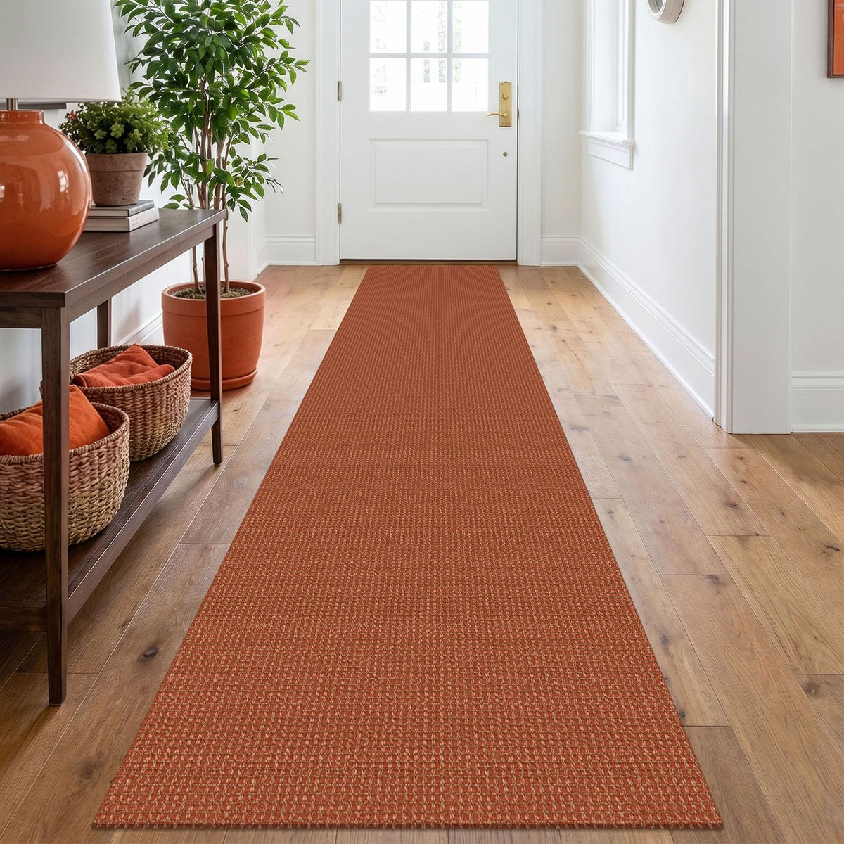 IOHOUZE Washable Area Rug 3x5 Non Slip Rubber Backed Woven Rugs for Entryway Rugs Indoor Outdoor Doormat Throw Rug Floor Carpet for Entrance Kitchen Front Door, Olive Green/Earthy Green