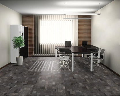 Mohawk Basics 24" x 24" Berber (Loop pile), 0.09" Pile Height, Carpet Tile, PET Fiber, Smoke Color, (24 Tiles), (96 sqft/carton)
