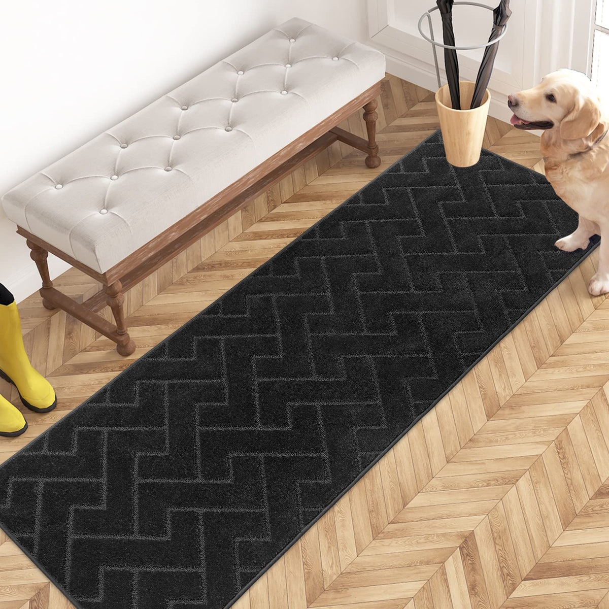 PURRUGS Dirt Trapping Door Mat Indoor Entrance, 32" x 47", Taupe