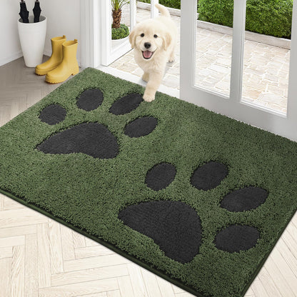PURRUGS Dirt Trapping Door Mat Indoor Entrance, 32" x 47", Grey