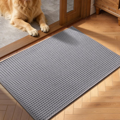 YIHOUSE Indoor Door Mat 24" x 36", Non-Slip Washable Entryway Mat, Dirt Trapper Absorbent Entrance Mat, Low Profile Floor Mat for Front/Back Door, Entryway, Dark Gray ﻿