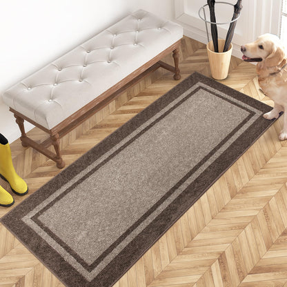 PURRUGS Dirt Trapping Indoor Door Mat, 32" x 48", Beige & Grayish Brown