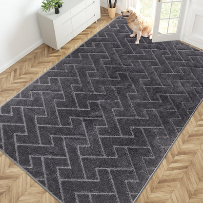 PURRUGS Dirt Trapping Door Mat Indoor Entrance, 32" x 47", Taupe